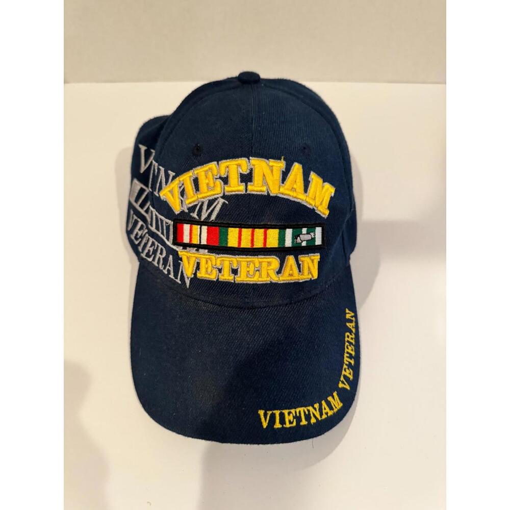 Vietnam Veteran Baseball Cap Hat Navy Blue
